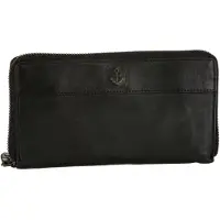 Harbour 2nd Geldbörse "Atlantica", Damen, grau (schwarz ash), Leder, Kleinlederwaren Geldbörse, aus Leder mit schöner Logo Prägung