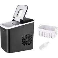 Exquisit Eiswürfelbereiter EM 6002 sw | Eiswürfelzubereitung 12kg in 24h | 1,8 L Wassertank | 120 W | schwarz