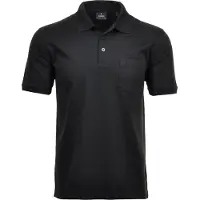 Ragman Herren Poloshirt - Oberteil, Softknit-Polo, Baumwollmischung, Brusttasche, Knopfleiste, kurz, einfarbig
