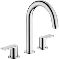 Hansgrohe Vernis Shape 3-Loch Waschtischarmatur mit Zugstangen-Ablaufgarnitur, Chrom