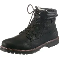 Rieker Herren Echtleder Winterboot RiekerTEX schwarz, echtes Lammwollfutter, Herren:42 EU