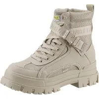 Buffalo Aspha Com1 Frauen Vegane Stiefelette Mit Seite Reißverschluss Beige – 6 UK - 39 EU - 8.5 US / Beige