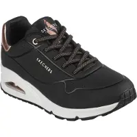 SKECHERS 155196 Uno Shimmer - Damen Schuhe Sneaker - BLK-Schwarz, Größe:39 EU