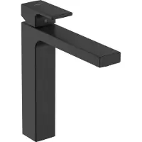 Hansgrohe Waschtisch-Einhebelmischer 190 Vernis Shape m Zugstangen-Ablaufgarnitur, mattschwarz