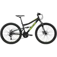 Bikestar Fully Mountainbike 26 Zoll | 15 Zoll Rahmen, 21 Gang Shimano Schaltung, Scheibenbremse | Schwarz