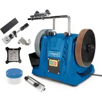 Scheppach Nass-Schleifsystem TIGER 5000S Homekit - 150W | 200mm Schleifstein | 40mm Stärke | 120 min-1 Drehzahl | Winkellehre & Abziehpaste