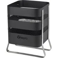 Tepro Feuerstelle Design Feuerstelle, schwarz/silber (36 x 42,5 x 50 cm)