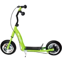 Globber muuwmi Roller Sunny – 10 Zoll EVA-Bereifung, Stahlrahmen, Bandbremse, Lenker höhenverstellbar, inkl. Ständer, grün