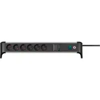 Brennenstuhl Alu-Office-Line 60.000A Überspannungsschutz-Steckdosenleiste 6-fach 1,8m H05VV-F 3G1,5