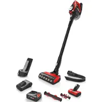Bosch Tierhaar-Staubsauger Unlimited Gen2 ProAnimal Serie 8 BCS8224PET, Akku-Staubsauger, beutellos, bis 65 Min Laufzeit, mit Wechsel-Akku, Ladestation, Schnell-Ladegerät, Tierhaare-Bürstenrolle, rot