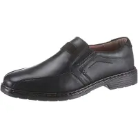 Josef seibel Slipper "Alastair", Herren, Gr. 40, Leder, schwarz, Glattleder, unifarben, Schuhe Slipper, Festtagschuh, Komfortschuh mit seitlichen Stretcheinsatz, Topseller