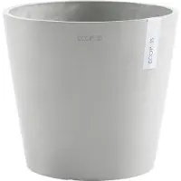 Ecopot's Blumentopf "AMSTERDAM White Grey", BxTxH: 40x40x35 cm, mit Wasserreservoir