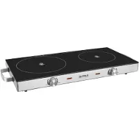 Gutfels Doppel-Kochplatte COOK 4010 | Glaskeramikkochfeld 2 Platten 2800 W | Herdplatte 2 Kochfelder aus Glaskeramik | Kochplatten 2er elektrisch inkl. Überhitzungsschutz
