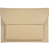 Bugatti Dokumententasche "Herren, Damen DAPHNE echt Leder", Damen, Gr. B/H/T: 36cm x 26cm x 2cm onesize, beige, Leder, leicht glänzend, unifarben, Taschen Dokumententasche, echt Leder