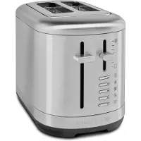 KitchenAid 2-Scheiben-Toaster 5KMT2109ESX 980 W, 7 Bräunungsstufen, extra breite Schlitze, Schwarz/Edelstahl