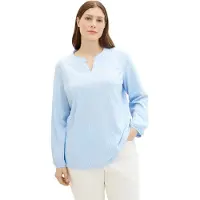 Tom Tailor Langarmshirt im Streifendesign und mit V-Ausschnitt
