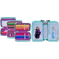 Undercover FRVX0421, Weiches Federmäppchen, Aqua-Farbe, Violett, Abbildung, Drinnen, Mädchen, Reißverschluss