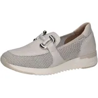 Caprice Damen Slipper Grau Leder-Textil-Mix Größe:41