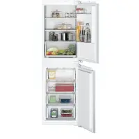 Siemens iQ100, Einbau-Kühl-Gefrier-Kombination mit Gefrierbereich unten, 177.2 x 54.1 cm, Flachscharnier, KI