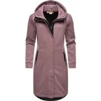 Ragwear Kurzmantel "Letti Long Bonded" Übergangsmantel aus Rippstrick mit Kapuze
