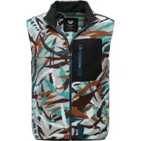 Ragwear Fleeceweste "Collsy Vest" Gemusterte Herren Fleecejacke mit hohem Kragen