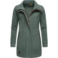 Ragwear Parka "Letrice Fleece" ohne Kapuze Sportliche Zip-Fleecejacke mit hohem Kragen