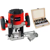 Einhell Oberfräse "TC-RO 1155 Kit", rot (weiß, neutral), B:129mm H:207mm L:275mm, Fräsmaschinen, Oberfräse, 1100 Watt, inkl. 15-tlg. Fräser-Set