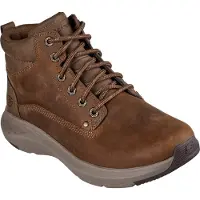 SKECHERS für Herren. 205175 Leder-Stiefeletten Relaxed Fit: Parson - Ederic braun (41), Beige, Wohnung, Schnürsenkel, Lässig