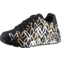 SKECHERS Uno Lite Metallic Love Black/Rose Gold Größe EU 31