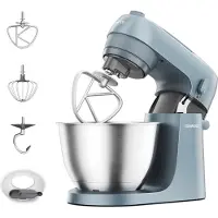 Kenwood Electronics KZM35.000GY, 4 l, Blau, Drehregler, Schlagen, Kneten, Mixen, Verquirlen, Edelstahl, Edelstahl