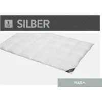 Spessarttraum Daunendecke 200x200 cm 100 % Daunen Warme Bettdecke Steppdecke Daunen SILBER
