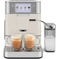 KitchenAid 5KES8558EPL, Espressomaschine, 2,2 l, Kaffeebohnen, Gemahlener Kaffee, Eingebautes Mahlwerk, Satinierter Stahl, Weiß