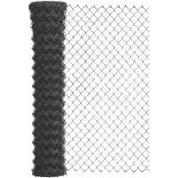 Alberts Maschendraht Geflecht, Höhe 125 cm, Länge 25 m, anthrazit, Viereckgeflecht Maschen 60 x 60 mm, Draht 2,6 mm
