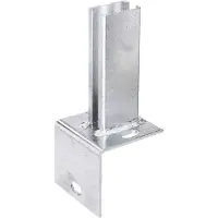Alberts Pfostenträger, für Zaunpfosten 60x40 mm auf L-Randsteinen, Platte 94x100 mm