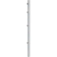 GAH Alberts Zaunpfosten ALBERTS, grau (feuerverzinkt), B:6cm H:200cm T:4cm, Stahl, Zaunpfosten, Zaunpfosten, 60x40 mm für Doppelstabmattenzaun, 200 cm, mit Klemmlaschenbefestigung