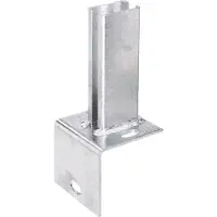 Alberts Pfostenträger, (Set, 2 St.), zum Aufschrauben, feuerverzinkt, für Pfosten 60 x 40 mm