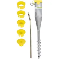 Alberts Einschraub-Bodenhülse, (Set, 2 St.), für Standrohre von Ø 25 bis 65 mm, feuerverzinkt, L: 560 mm