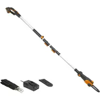 WORX Akku-Hochentaster "20V Akku Hochentaster, 20cm, Teleskopgriff max. 3,6m" (Set, Gartenscheren-Maschinen, ) inklusive 20V/2Ah Akku und Ladegerät