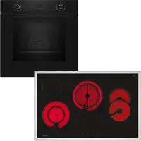 NEFF BX38B, Zonen-Induktionskochfeld, 4 Zone(n), Glaskeramik, Schwarz, Berührung, 79,5 cm