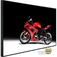 Papermoon Infrarotheizung "Rotes Sportmotorrad" sehr angenehme Strahlungswärme