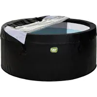 Exit Leather Premium Aufblasbarer Whirlpool, 2 Personen, Jacuzzi für Outdoor, Whirlpool mit Jets, Schwarz