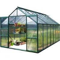 Pergart Vitavia, Aktionsangebot (inkl. 100 Euro Zubehör): Gewächshaus "Mars 11500", smaragd grün, 11,5 m², 4 mm HKP