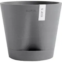 Ecopot's Blumentopf "Venice 2 20 Grau", für den Innenbereich
