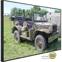 Papermoon Infrarotheizung "Vintage Militär Jeep" sehr angenehme Strahlungswärme
