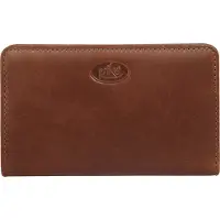 Piké Damen Geldbörse braun mit RFID-Schutz, 8 Kartenfächern und Reißverschluss-Münzfach, 14x9x3 cm