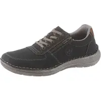 Rieker Schnürschuh , Herren, Gr. 44, Synthetik, blau, Lederimitat, Schuhe Schnürschuh, mit seitlichem Reißverschluss, Freizeitschuh, Halbschuh, Schnürschuh
