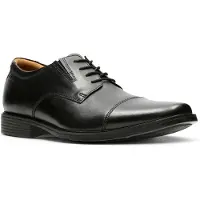 Clarks Shoes Schnürschuhe Tilden im klassischen Design 1216 Black Leather 42