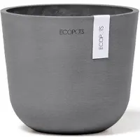 Ecopot's Blumentopf "Oslo Mini 16 Grau", für den Innenbereich