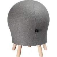 Topstar Hocker Sitness Alpine, mit integriertem Gymnastikball, Bezug 75 % Schurwolle, hellgrau