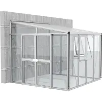 Pergart Vitavia, Aktionsangebot (inkl. 100 Euro Zubehör): Anlehn-Gewächshaus "Helena 7000", aluminium, 7,0 m², 3 mm ESG, 10 mm HKP